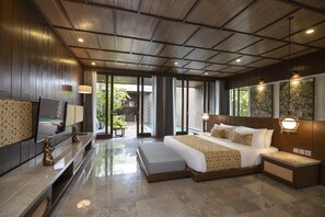 Villa Luxe, 1 chambre, piscine privée | Literie de qualité supérieure, surmatelas