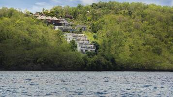 Vue sur la plage/lâocĂ©an