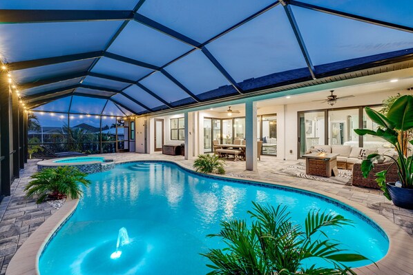 Outdoor pool, a heated pool