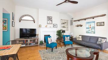 TV connectée, cheminée