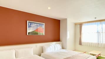 Twin Room, Non Smoking, Mountain View (Mt. Fuji) | Desk, soundproofing, free WiFi, bed sheets