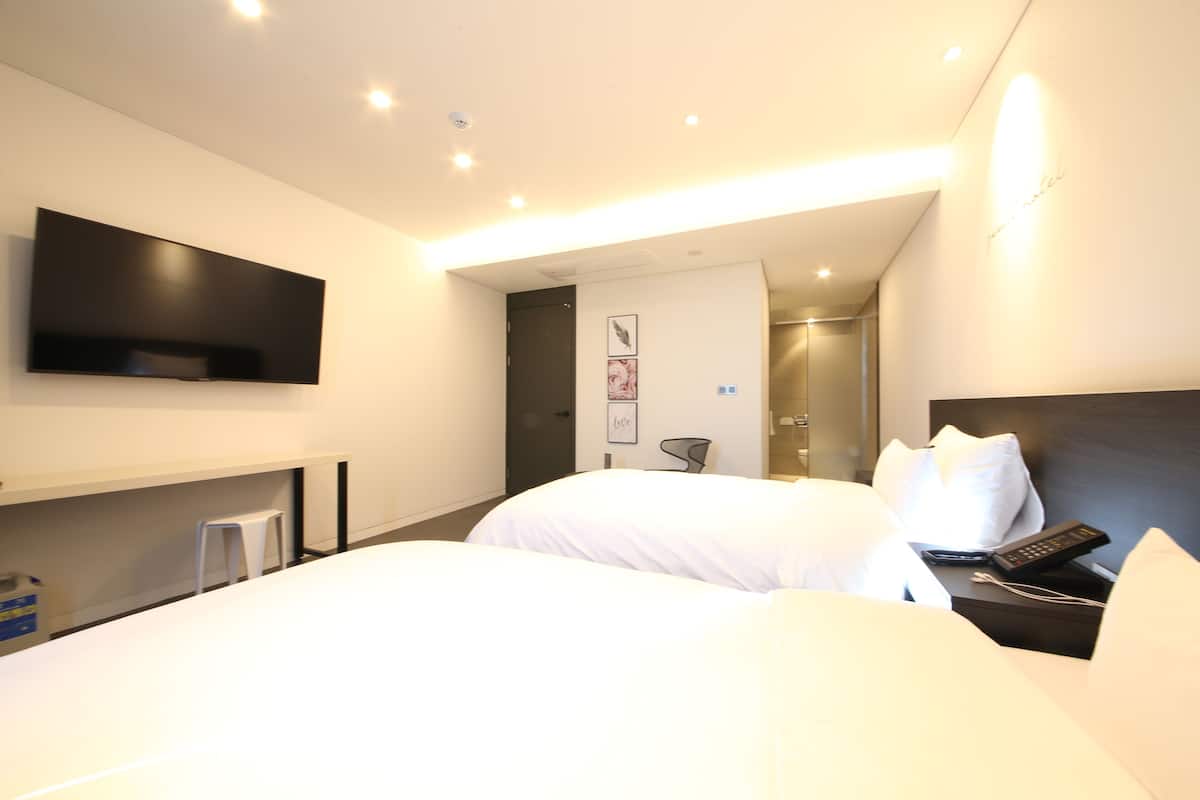 deluxe twin room | 1 bedroom, minibar, individually decorated, desk