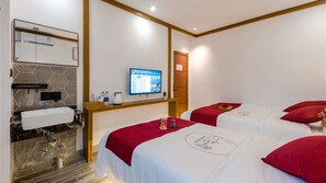 Phòng đôi Exclusive, không hút thuốc | Màn/rèm cản sáng, truy cập Internet không dây miễn phí, bộ trải giường 