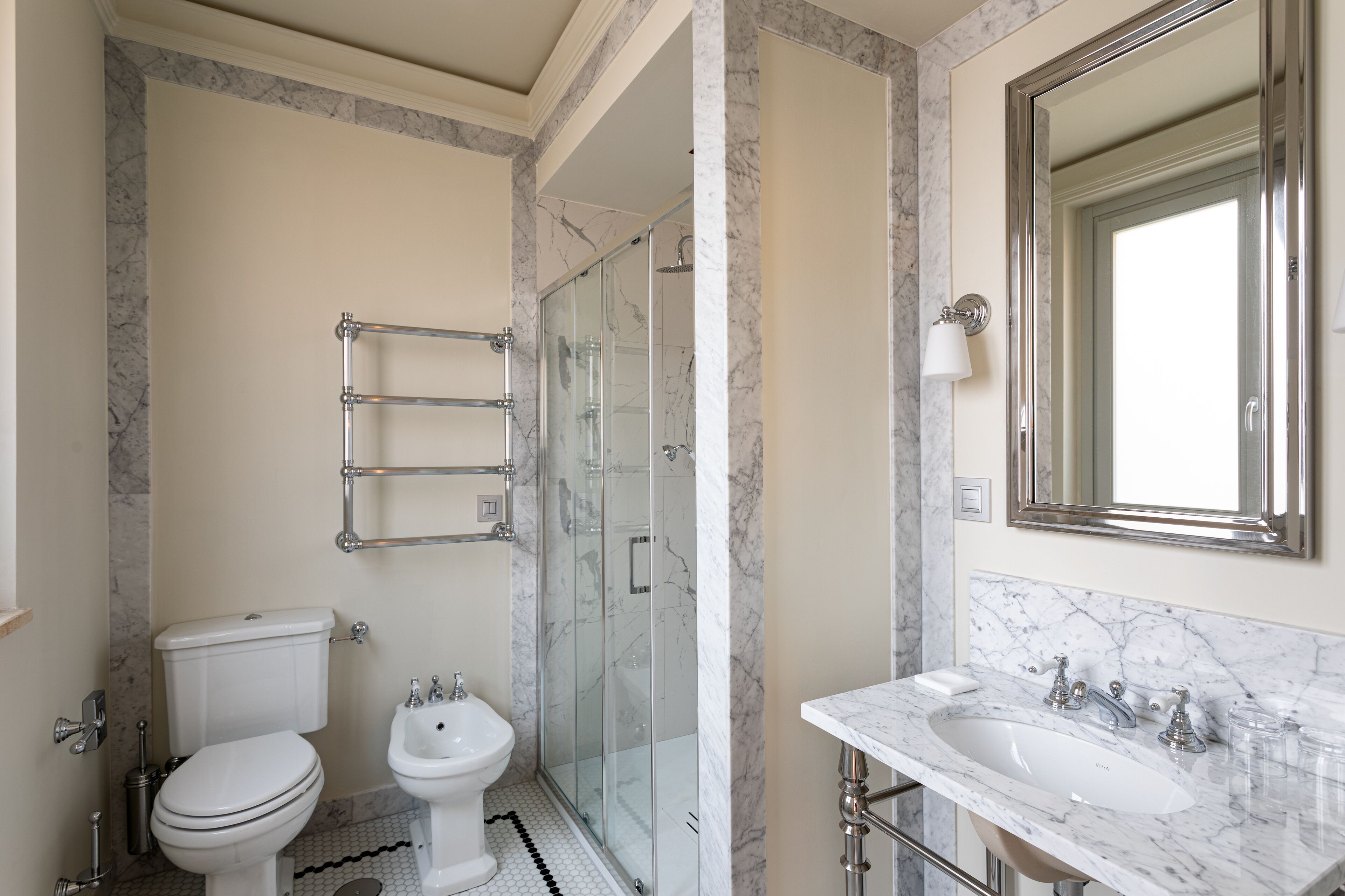 superior room | bathroom | shower, eco-friendly toiletries, hair dryer, slippers