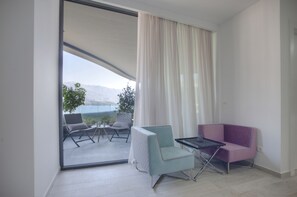 Deluxe Apartment, 1 Bedroom, Sea View | Balcony