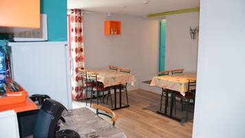 Daily self-service breakfast (EUR 5 per person)