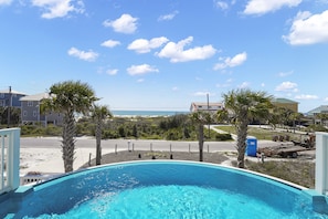 A heated pool
