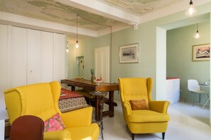 Apartment, 1 Bedroom | Living area | Flat-screen TV