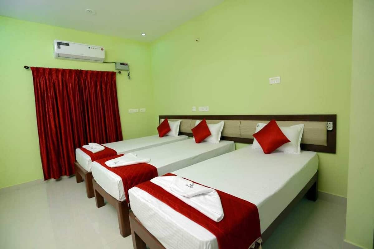 Hypo-allergenic bedding, desk, laptop workspace