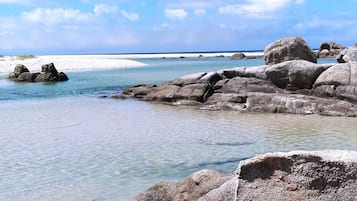 靠近海滩、白沙