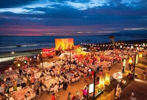 Outdoor banquet area