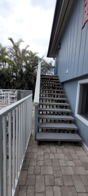 Terrace/patio - Water Views, Pool, Private boat dock, Walking distance to Times Square (Fort Myers Beach)