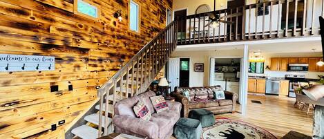 Smart TV, fireplace, DVD player, table football