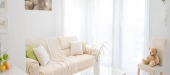 Quiet Duplex Apartment in Sitges, private parking, sea views, terrace, balcony