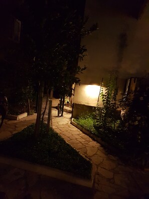 Front of property - evening/night - Apartments Montenegro Risan (Risan)