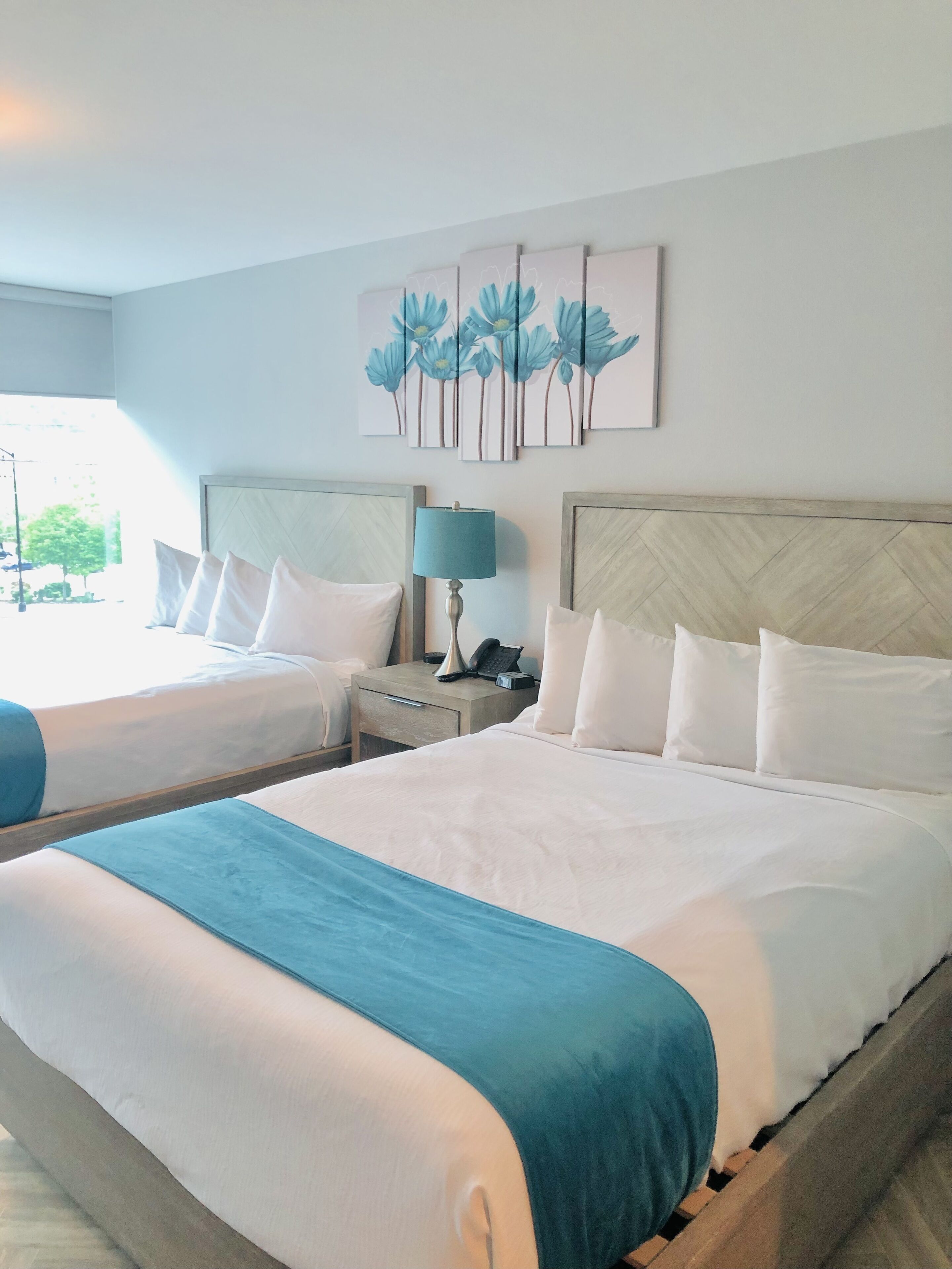 luxurious room w/ two queen beds, 65'' tv, complimentary drinks - non-smoking | egyptian cotton sheets, premium bedding, down duvets, pillow-top beds