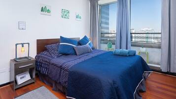 2 bedrooms, in-room safe, iron/ironing board, travel cot