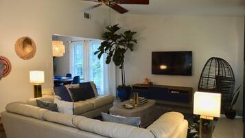Smart TV, fireplace