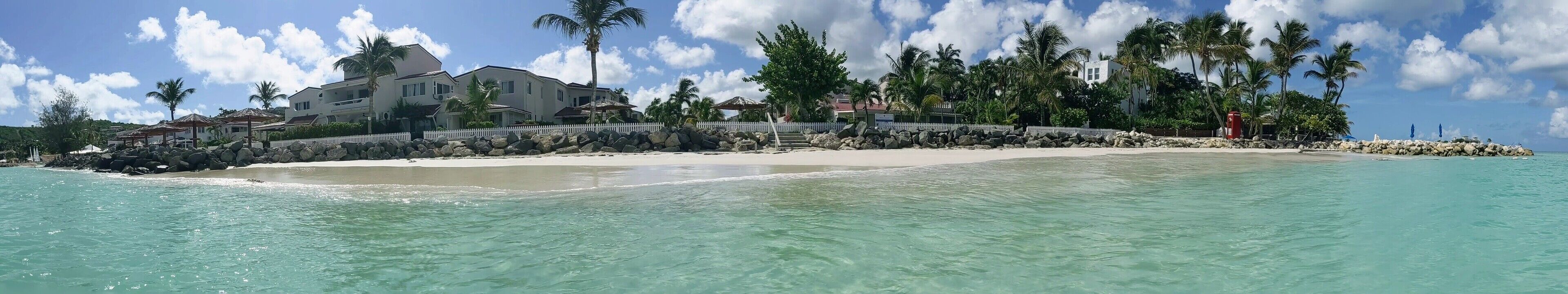 Here's the view from the water looking at the property -resort ammenties