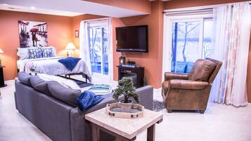 TV connectée, cheminée