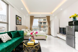 Studio Apartment | Living area | Smart TV, Netflix - Diamond Luxury Millennium (Ho Chi Minh City)