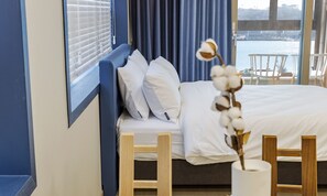 Suite, Meerblick | Verdunkelungsvorhänge, kostenloses WLAN