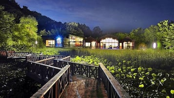 Front of property – evening/night