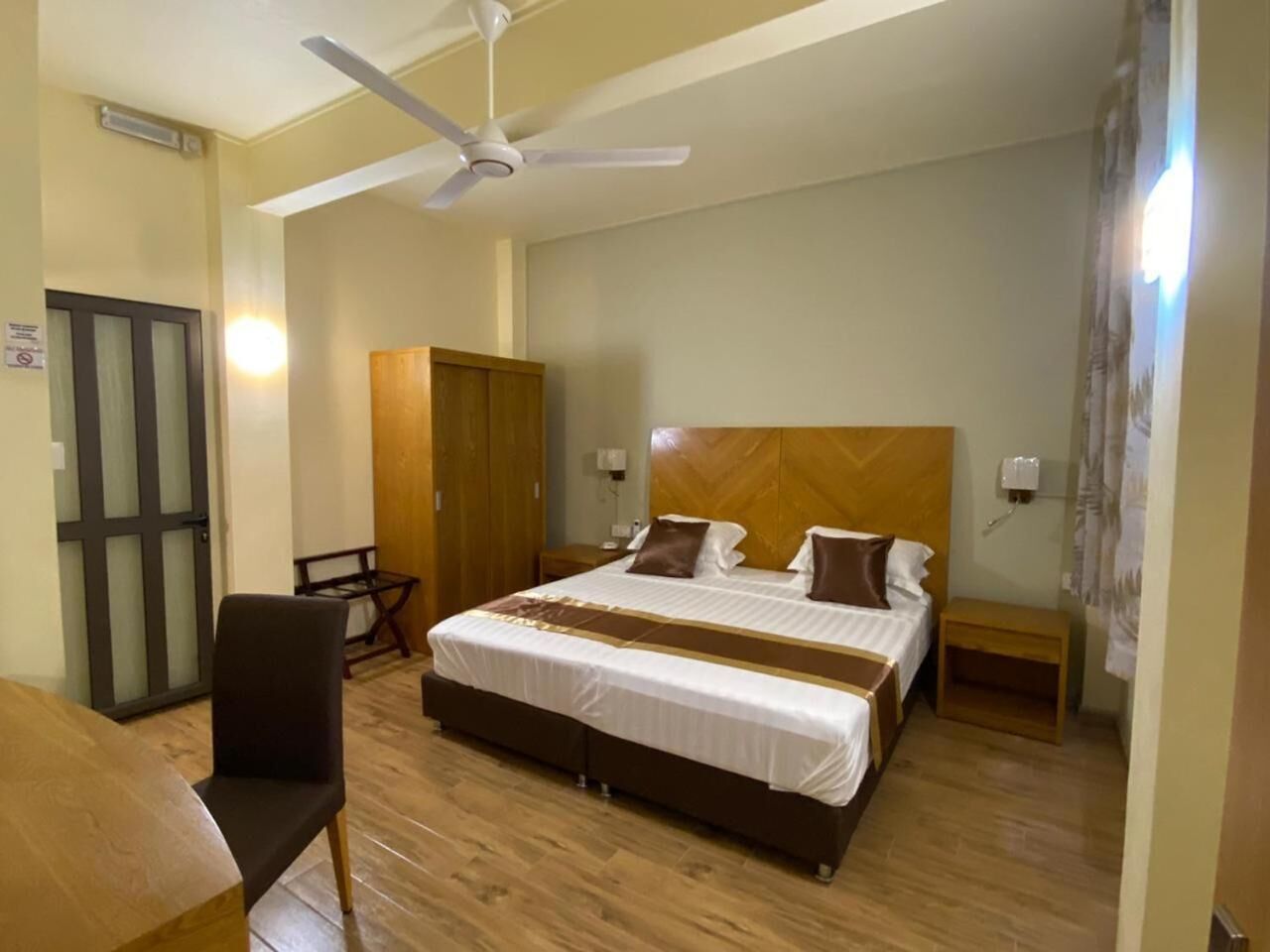 In-room safe, desk, laptop workspace, blackout drapes