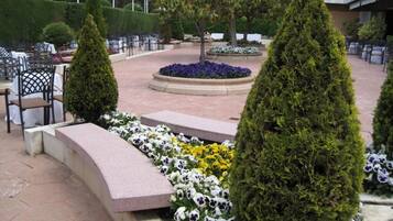 Outdoor banquet area