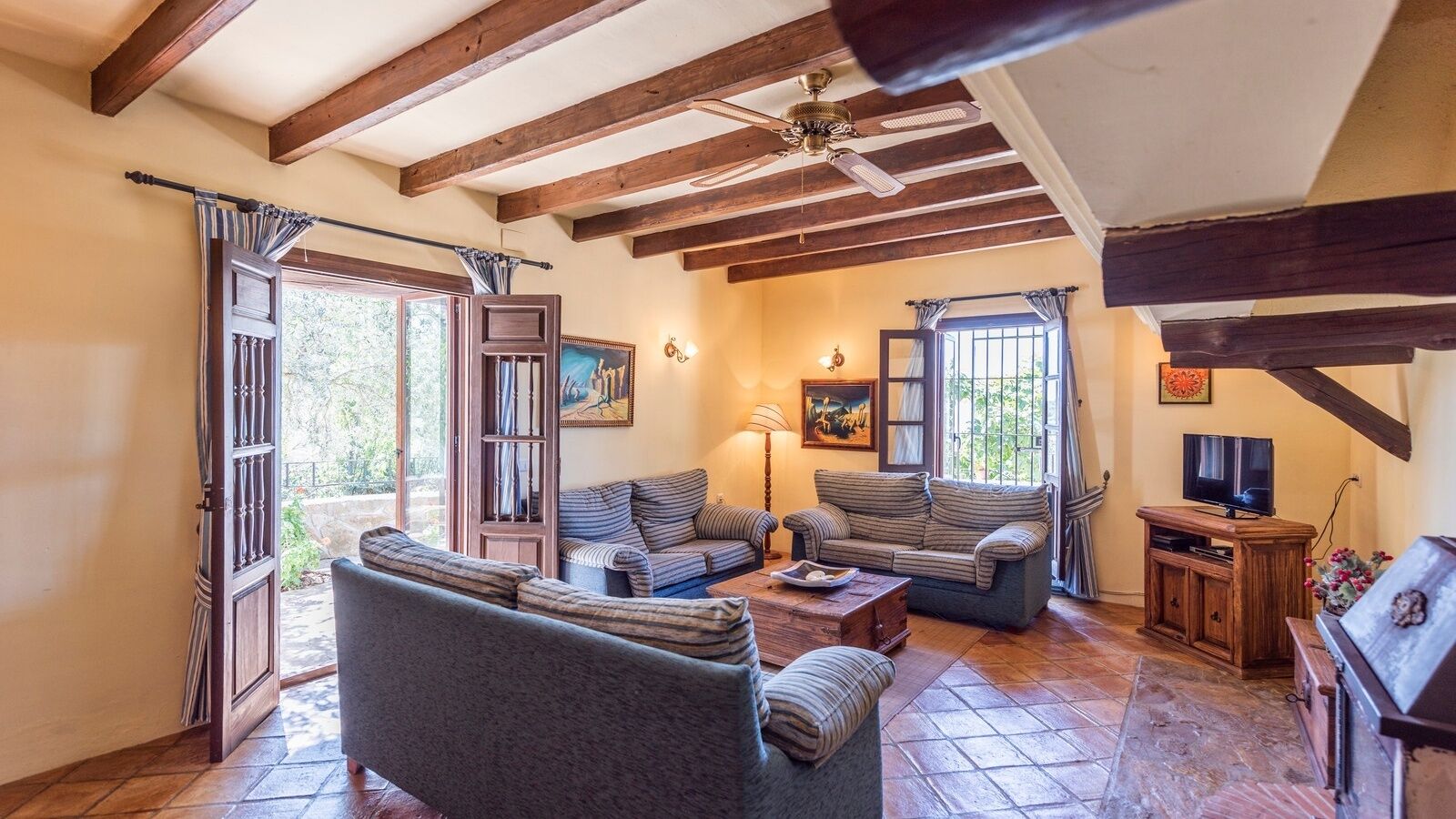 TV, fireplace, DVD player