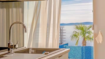 Villa, Private Pool | Private kitchen | Full-size fridge, oven, stovetop, dishwasher