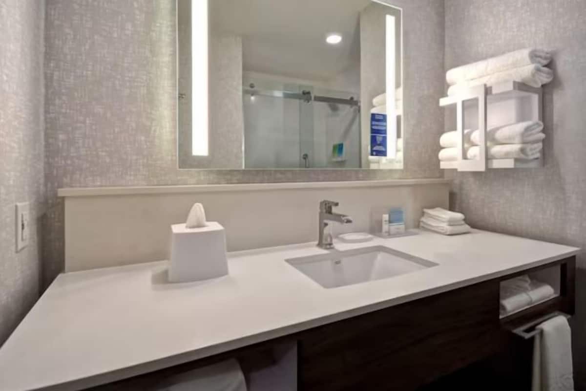 Free toiletries, hair dryer, towels, soap