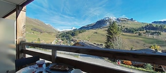 Apt with fireplace, south balcony and parking in Le Grand-Bornand