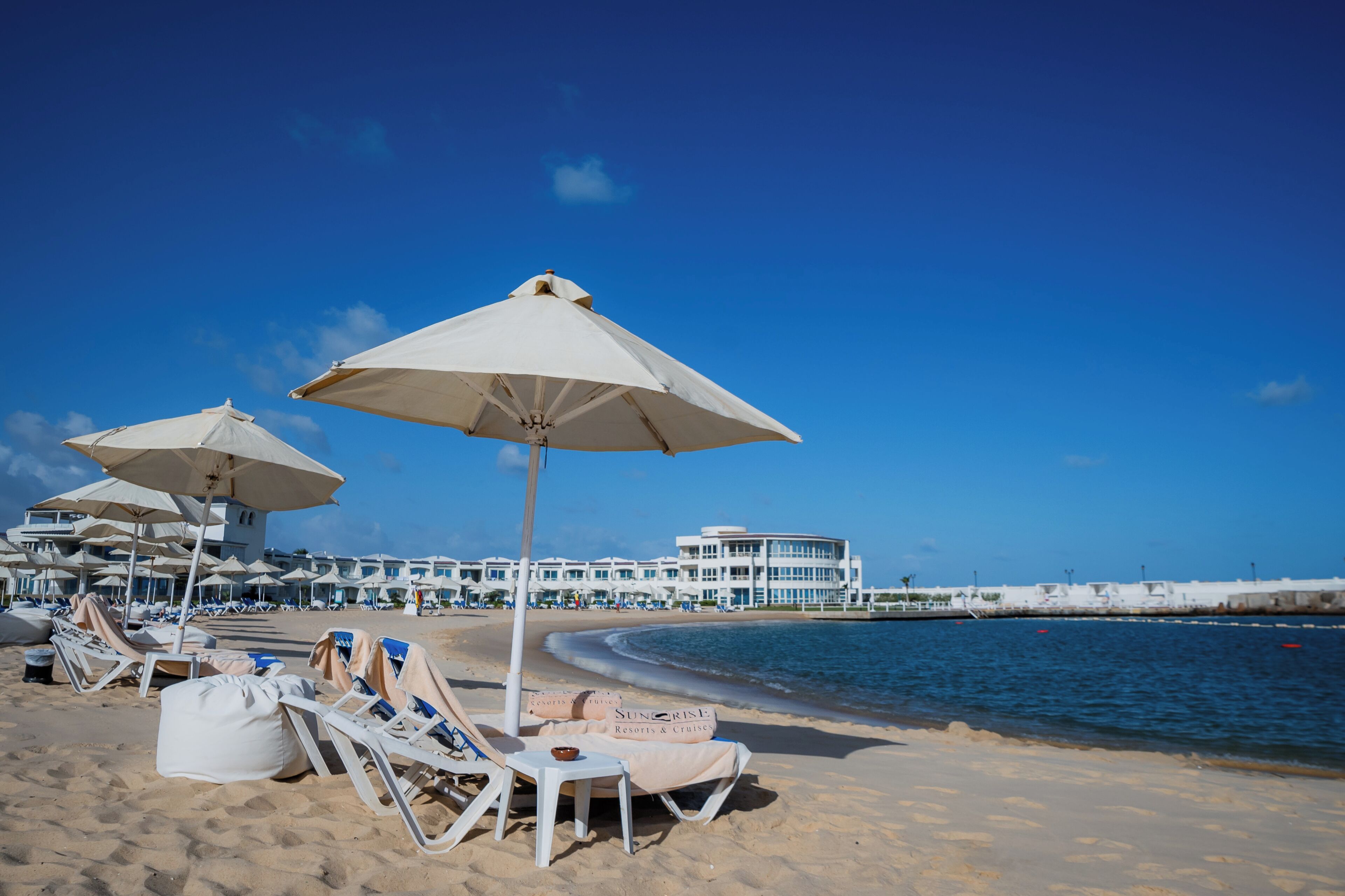 Private beach, sun-loungers