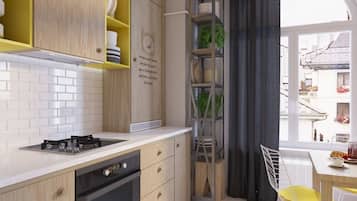 Apartment | Dapur kecil peribadi | Dapur, pembancuh kopi/teh, cerek elektrik