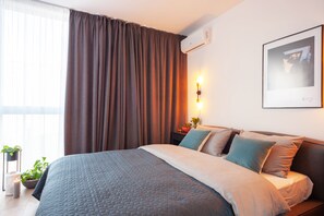 Appartement Affaires | 1 chambre, literie de qualité, fer et planche à repasser