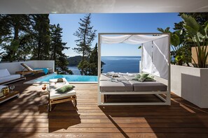 Terrace/patio - Luxury Villa With Indoor Pool and Outdoor Infinity Pool With Spectacular Views  (Dubrovnik)