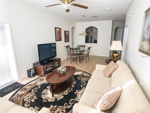 42-inch TV with cable channels