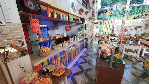Free daily self-service breakfast 