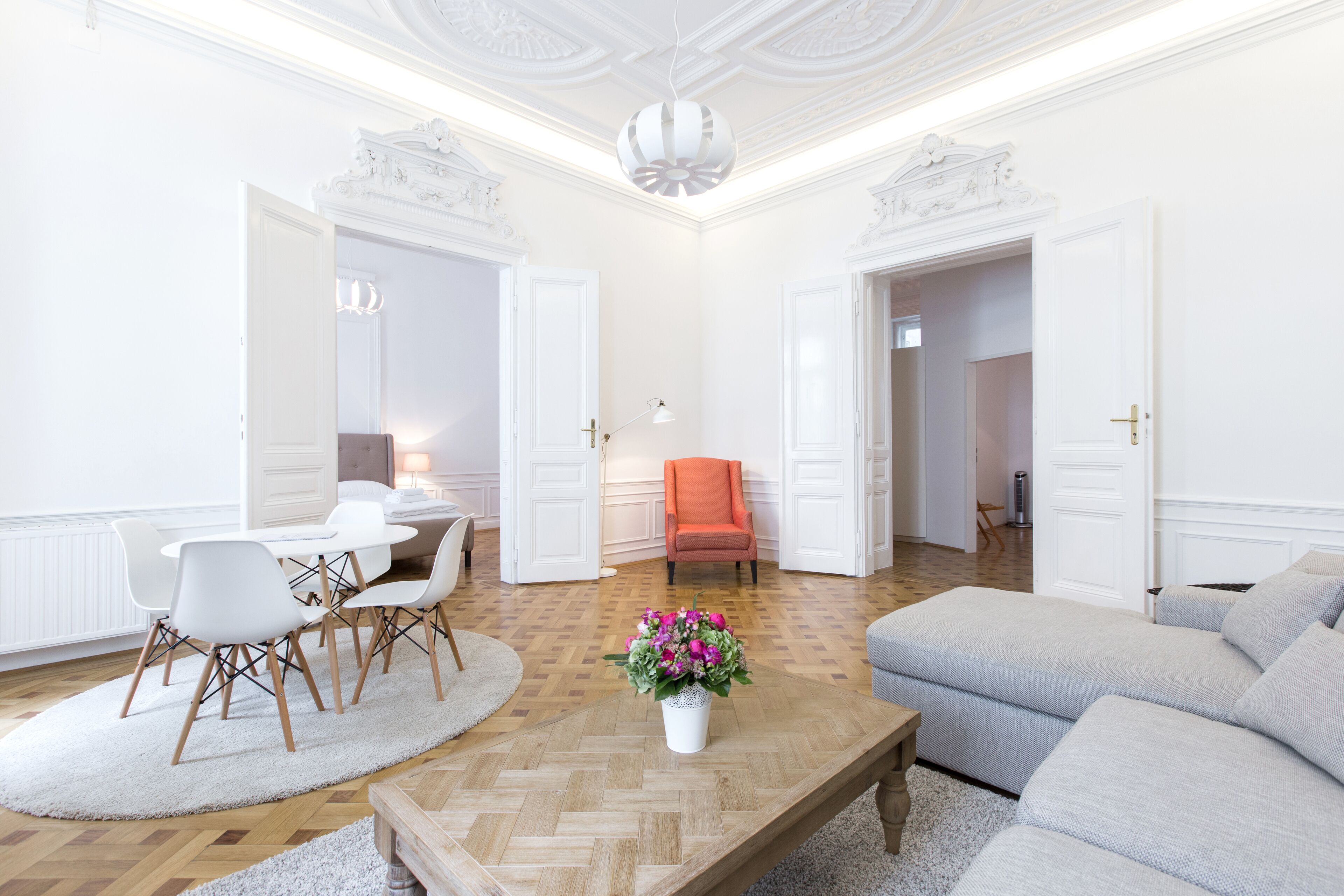 Deluxe-Apartment (No. 18A, incl. cleaning fee 50 EUR) | Wohnzimmer | Flachbildfernseher