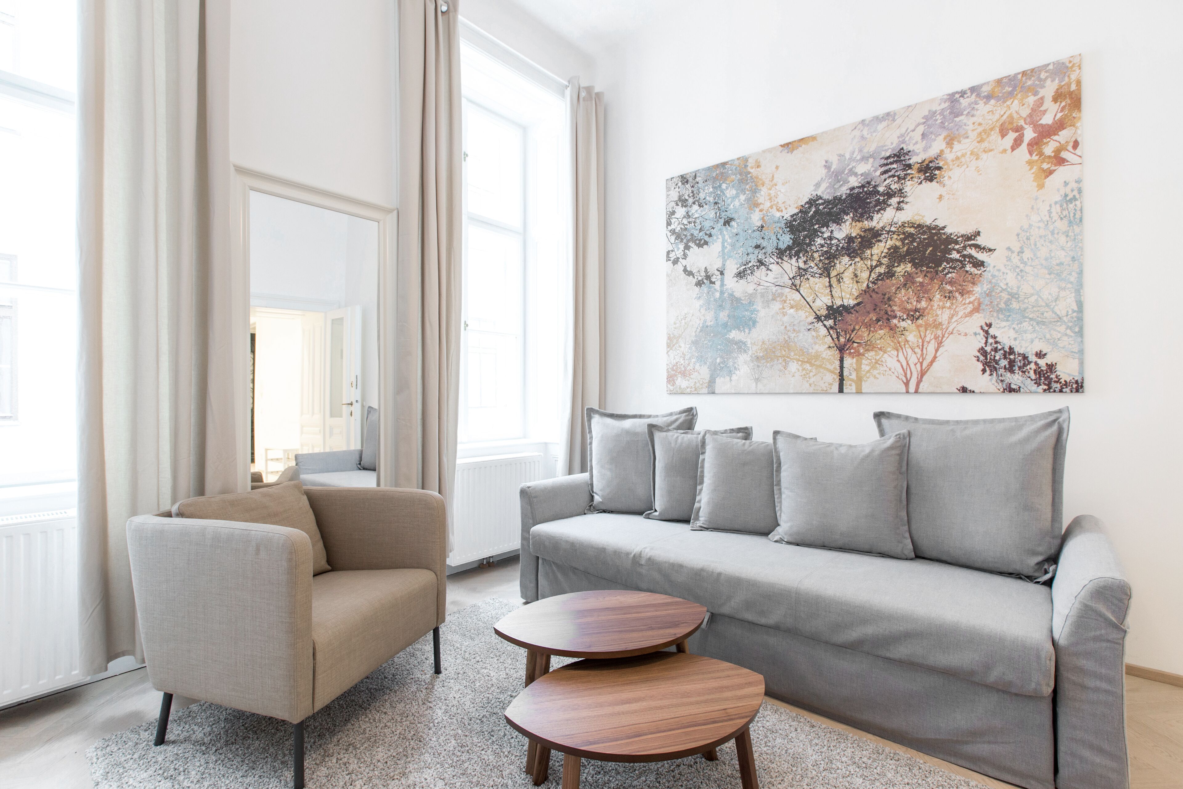 Apartment, 1 Schlafzimmer (No. 12, incl. cleaning fee 45 EUR) | Wohnzimmer | Flachbildfernseher