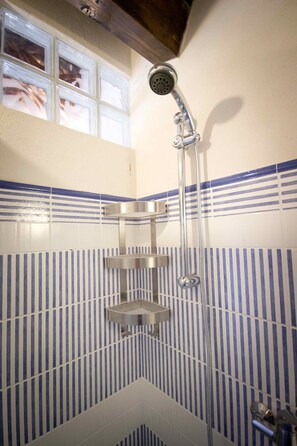 Ducha, secador de pelo, bidé y toallas