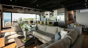 Elite Penthouse, 3 Bedrooms, Bay View | Living area - Pinnacle Resorts 179 - Adults Only (Puerto Vallarta)