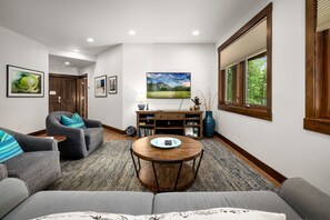 TV, fireplace, DVD player