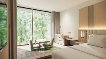 Phòng Premium, nhiều giường, ban công (Private Hot Spring) | 1 phòng ngủ, két bảo mật tại phòng, bàn