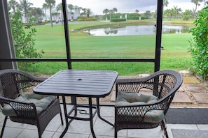 Outdoor dining - OV 318 Pond/Golf Course View Condo (Fort Pierce)