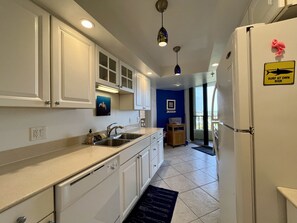 Fridge, microwave, oven, stovetop - SS 4103 Beautiful Ocean View Condo-Paradise Vacation Rental in Ocean Village (Fort Pierce)