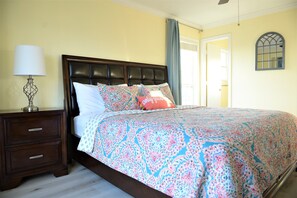 2 bedrooms, memory foam beds, iron/ironing board, WiFi