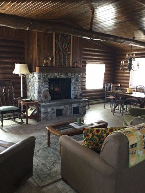 TV, fireplace, DVD player