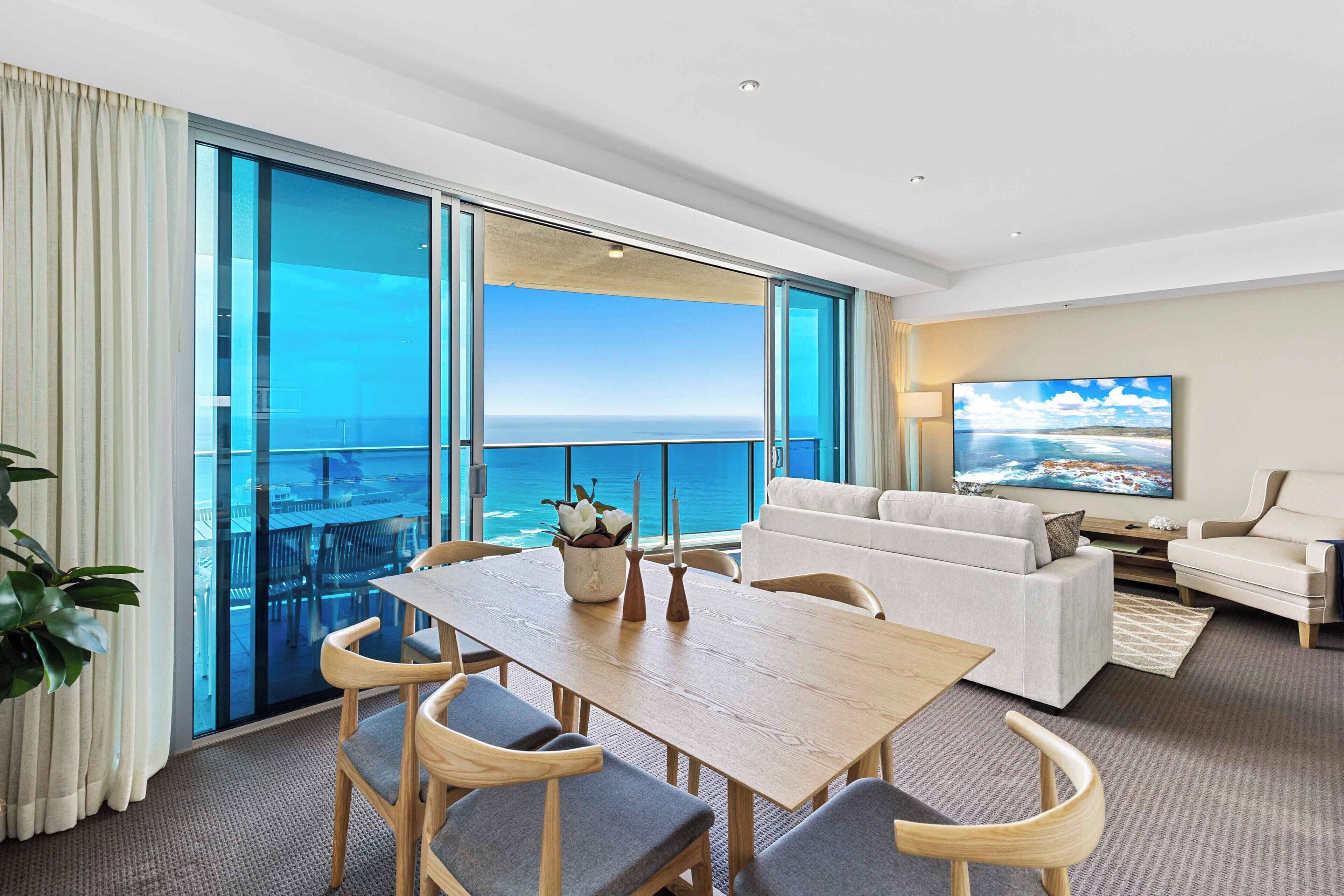 Appartement Deluxe, balcon, vue océan | Salle à manger